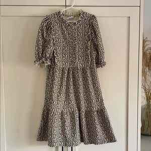Zara Black and Cream Girls Dress